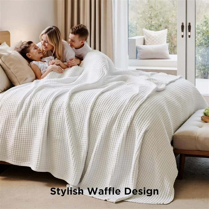 Waffle Weave Bamboo Summer Cooling Blanket price